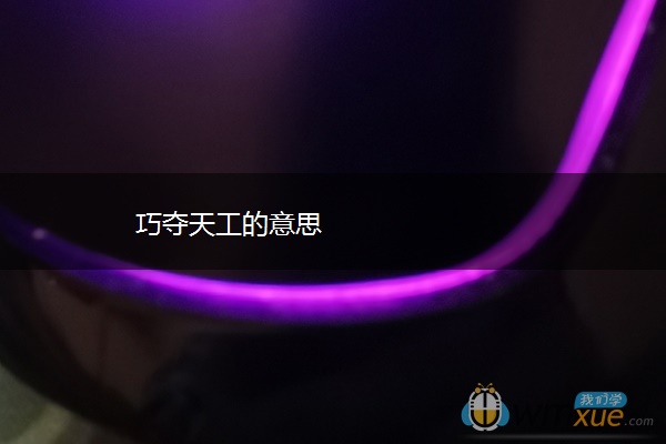 巧夺天工的意思