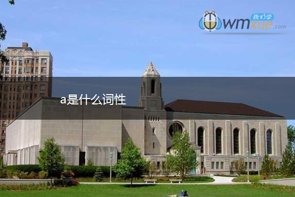 a是什么词性