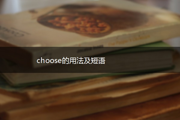 choose的用法及短语