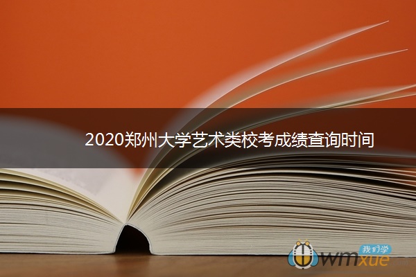 2020郑州大学艺术类校考成绩查询时间