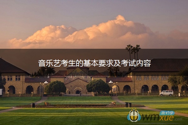 音乐艺考生的基本要求及考试内容