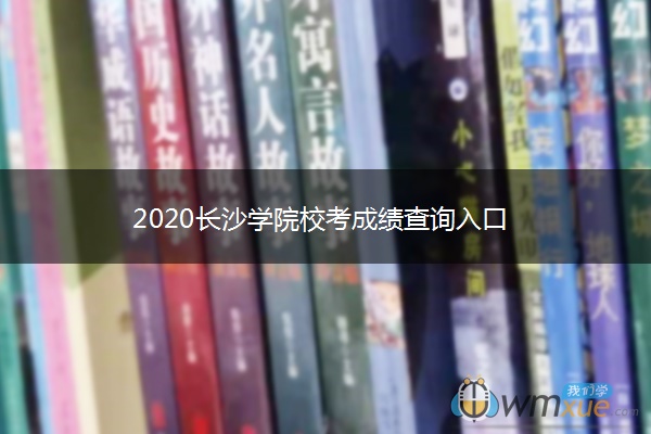 2020长沙学院校考成绩查询入口