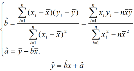高中线性回归方程公式