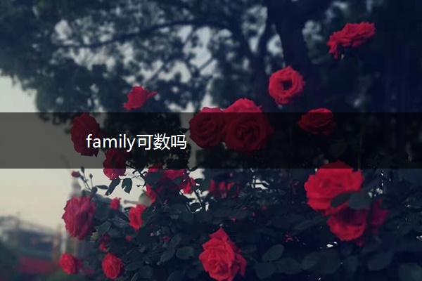 family可数吗