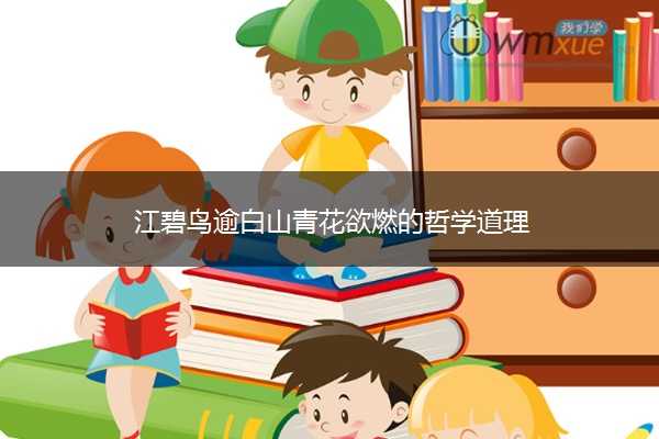 江碧鸟逾白山青花欲燃的哲学道理