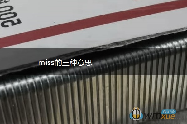 miss的三种意思