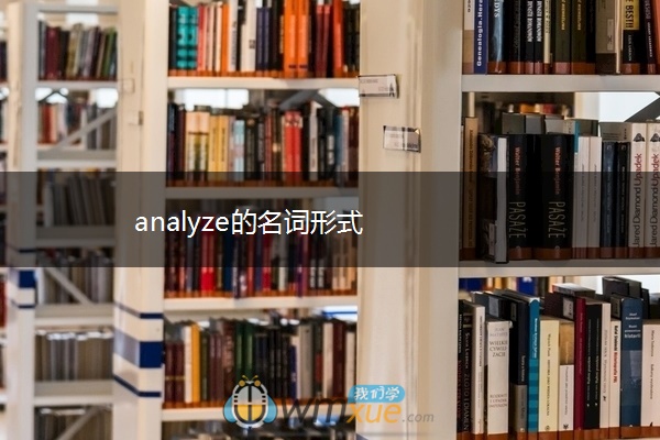 analyze的名词形式