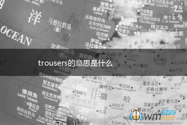 trousers的意思是什么