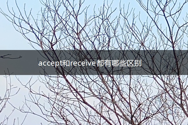 accept和receive都有哪些区别