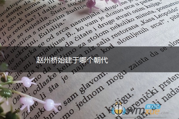 赵州桥始建于哪个朝代