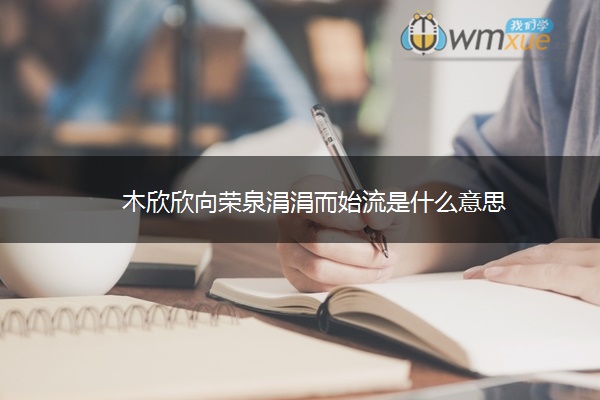 木欣欣向荣泉涓涓而始流是什么意思