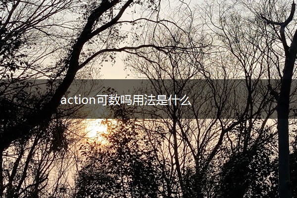 action可数吗用法是什么