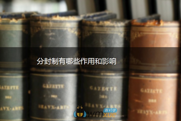 分封制有哪些作用和影响