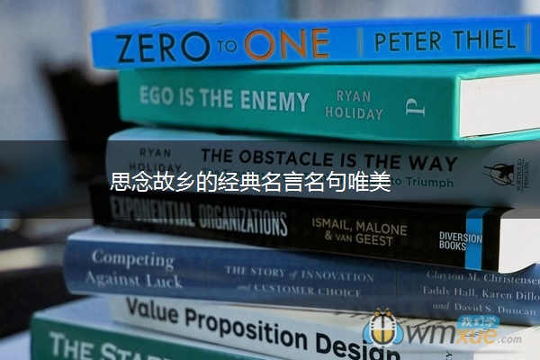 思念故乡的经典名言名句唯美