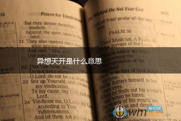 异想天开是什么意思