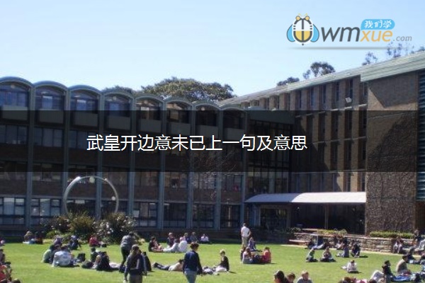 武皇开边意未已上一句及意思
