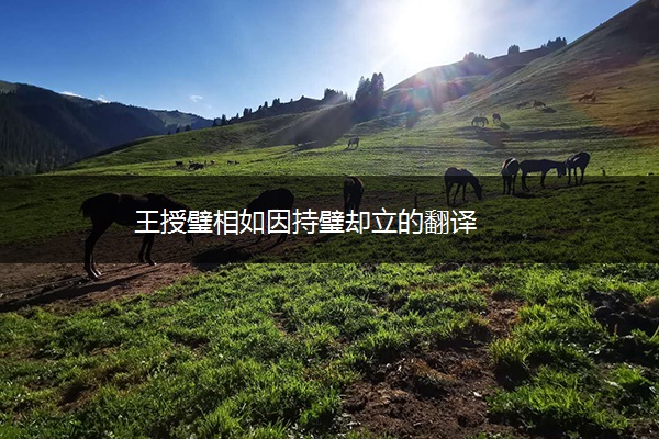 王授璧相如因持璧却立的翻译
