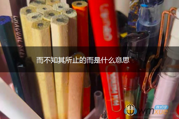 而不知其所止的而是什么意思
