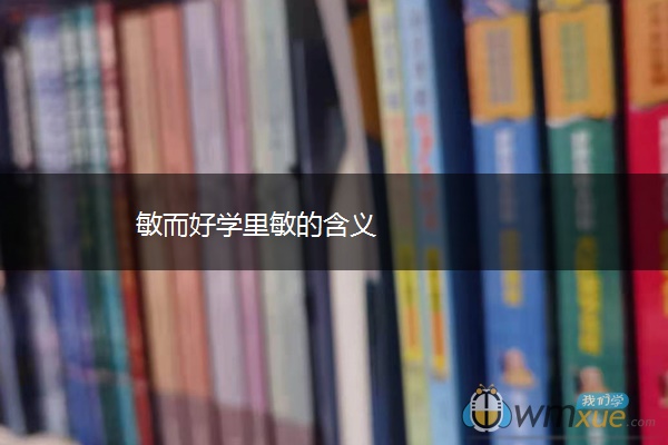 敏而好学里敏的含义