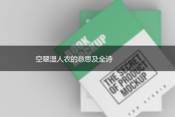 空翠湿人衣的意思及全诗