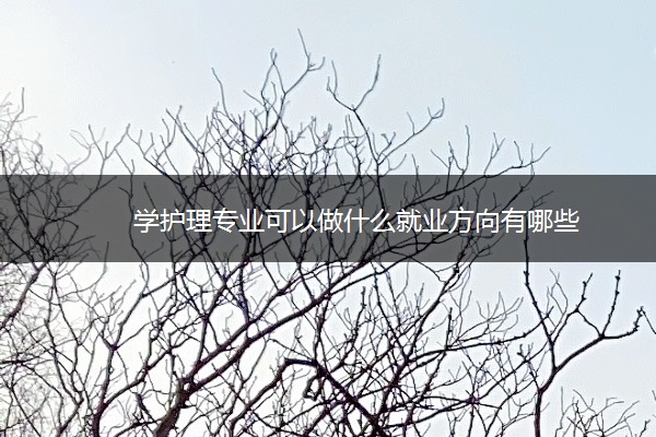 学护理专业可以做什么就业方向有哪些