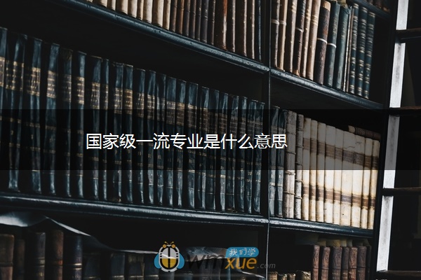 国家级一流专业是什么意思