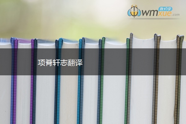 项脊轩志翻译