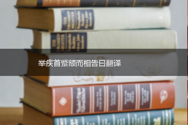 举疾首蹙额而相告曰翻译