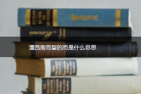 潭西南而望的而是什么意思