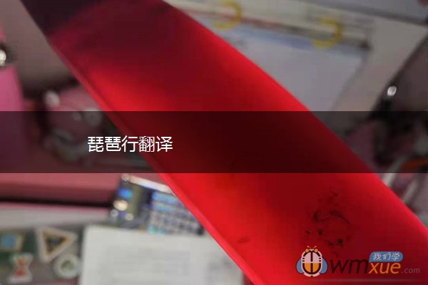 琵琶行翻译