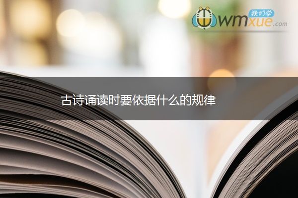 古诗诵读时要依据什么的规律