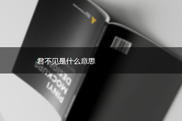 君不见是什么意思