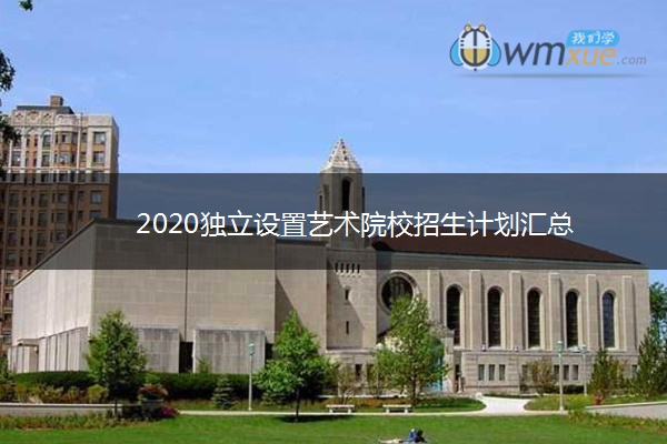 2020独立设置艺术院校招生计划汇总