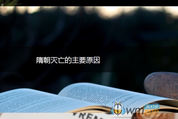 隋朝灭亡的主要原因