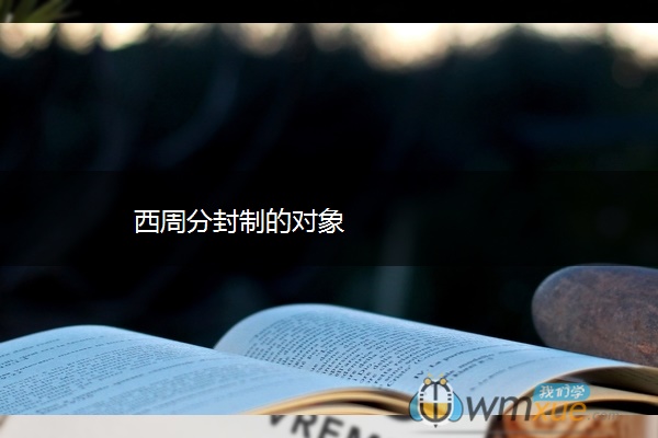 西周分封制的对象