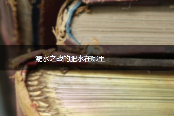 淝水之战的肥水在哪里