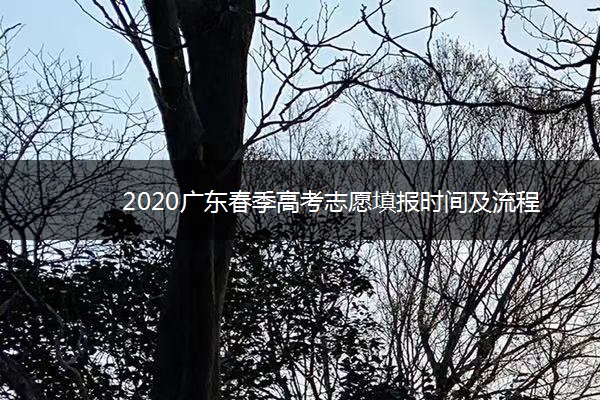 2020广东春季高考志愿填报时间及流程