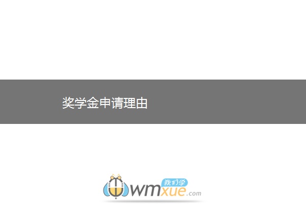 奖学金申请理由