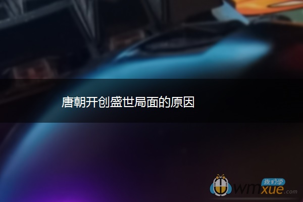 唐朝开创盛世局面的原因