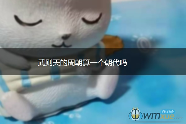 武则天的周朝算一个朝代吗