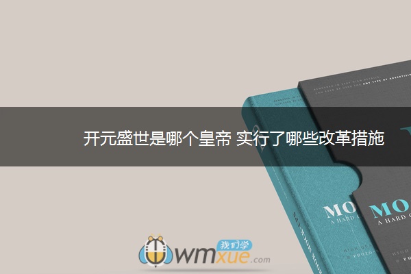 开元盛世是哪个皇帝 实行了哪些改革措施