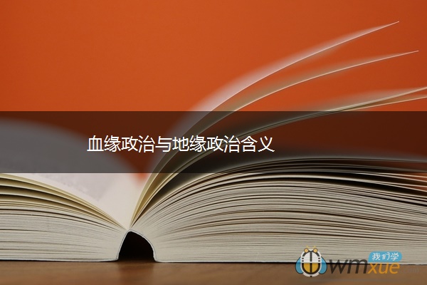 血缘政治与地缘政治含义