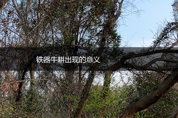 铁器牛耕出现的意义
