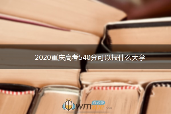 2020重庆高考540分可以报什么大学