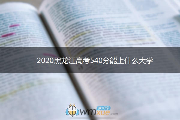 2020黑龙江高考540分能上什么大学
