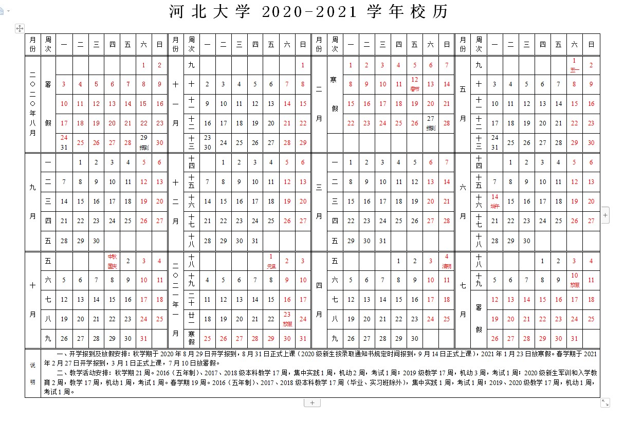 2020年河北下半年各大学什么时候开学