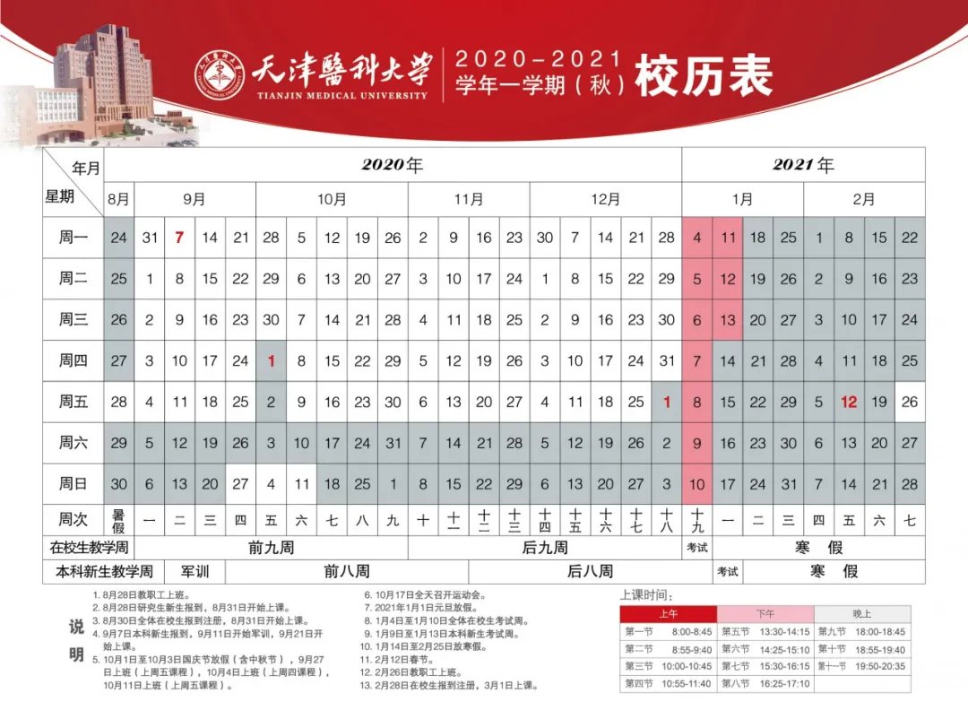 2021年天津医科大学寒假放假时间 什么时候开学