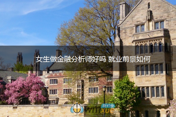 女生做金融分析师好吗 就业前景如何