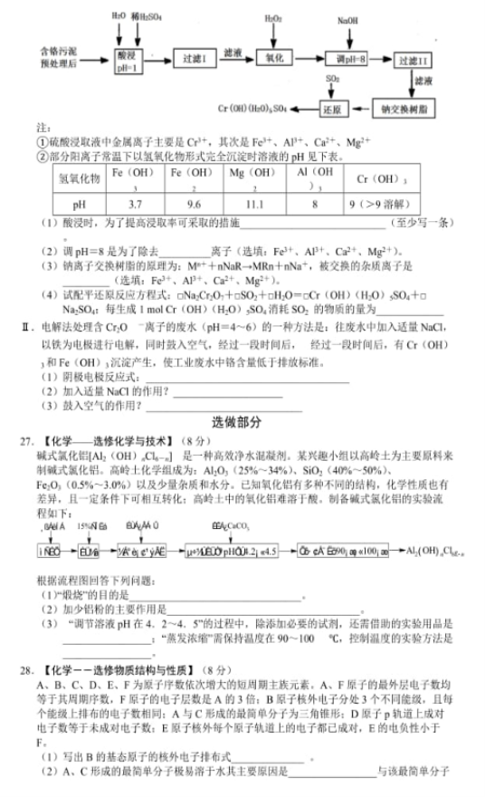 2021年全国高考理综模拟预测试卷