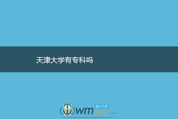 天津大学有专科吗